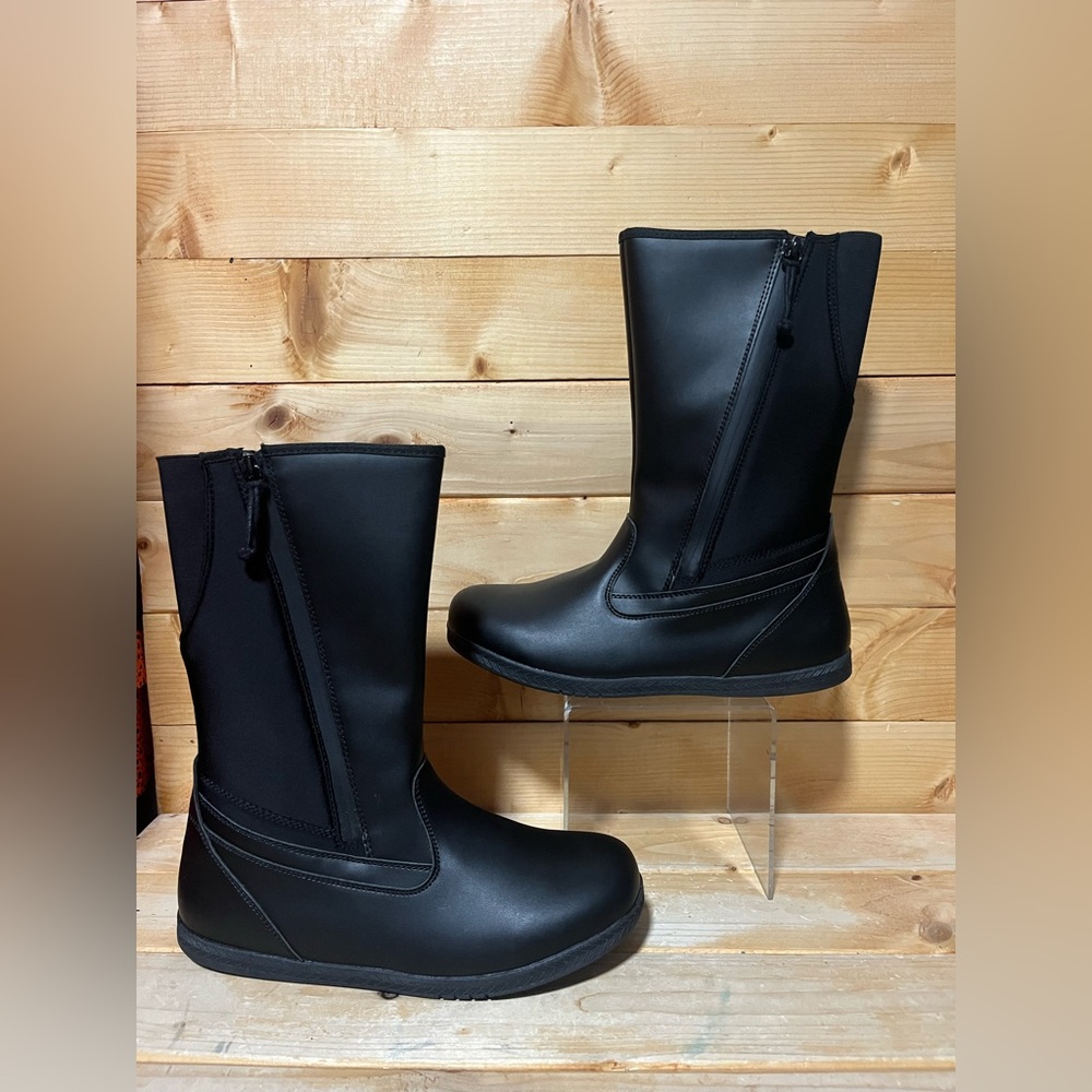 New BillyFootwear Dual Zipper High Rain Boots - Black - Multiple sizes